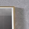 Rectangular LED Bathroom Mirror 35mm Gold Aluminium Frame With Border Light