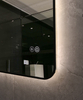 Wall‑Mounted Smart LED Vanity Mirror Ultra‑Slim Black Frame Touch‑Control Dimmable