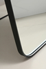 Rounded‑Corner LED Full‑Length Standing Mirror Black Frame With Perimeter Light