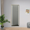Freestanding Full Body LED Floor Mirror Gold Aluminum Frame Touch Control