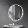 Circular LED Vanity Mirror Surround Backlit Light Minimalist White Border For Bathroom Wall Decor