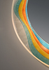 Decorative Circular LED Vanity Mirror Art‑Style Acrylic Border Touch‑Control Dimmable