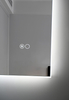 Square LED Bathroom Mirror Solid‑White Acrylic Frame Backlit Wall Mirror