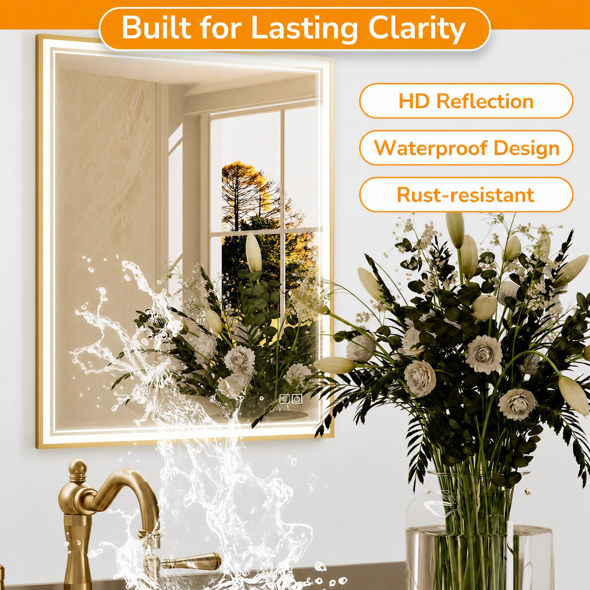 HD reflection, waterproof design, rust-resistant