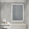 Ultra-Thin 8mm Golden Aluminum Frame LED Bathroom Defogger Touch Switch Espejo Mirror