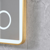 48"X24" LED Bathroom Mirror with Golden Framed for Hotel Vanity Espejo