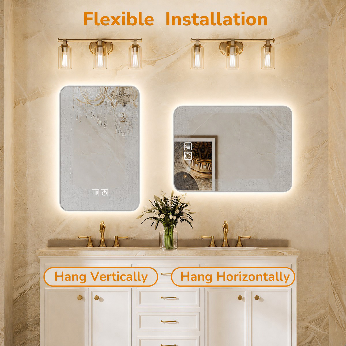 flexible installation, hang vertically and horizontally