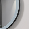 Oval Black Sandblasted Aluminum Framed Smart Touch Anti-Fog Dimmable Three Color Illuminated LED Wall Mounted Home Decor Vanity Makeup Cosmetic Bathroom Mirror