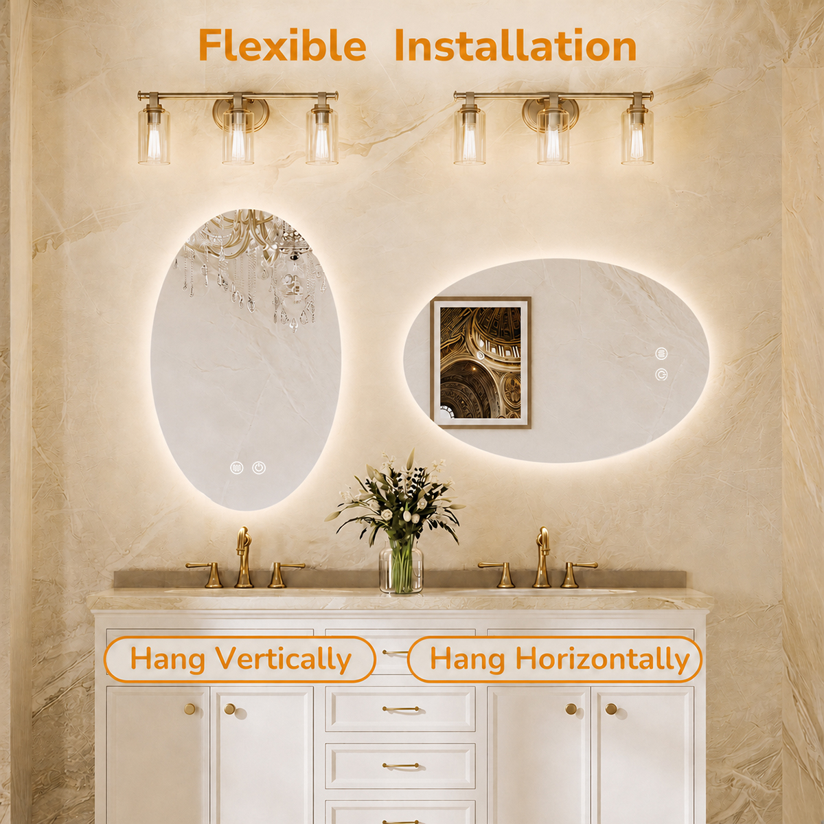 flexible installation, hang vertically and horizontally