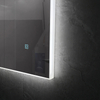 Modern Rectangular LED Backlit Bathroom Mirror With Acrylic Frame Touch Control Wall Mounted Smart Vanity Mirror for Home Hotel Bathroom Renovation