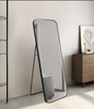 Rounded‑Corner LED Full‑Length Standing Mirror Black Frame With Perimeter Light
