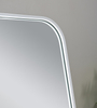 Modern Tall Rounded Edge White Aluminum Frame LED Vanity Mirror Free‑Standing For Bedroom