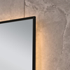 Vertical Wall‑Mounted LED Floor Mirror Ultra‑Slim Black Frame Touch‑Control Dimmable