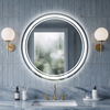 Backlit Frameless Vanity Smart Wall Espejos Dimmer Defogger Three Colors Light Mirror