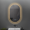 Best Selling Bathroom Mirror Dimmable Three Colors Time Display Brightness LED Mirror