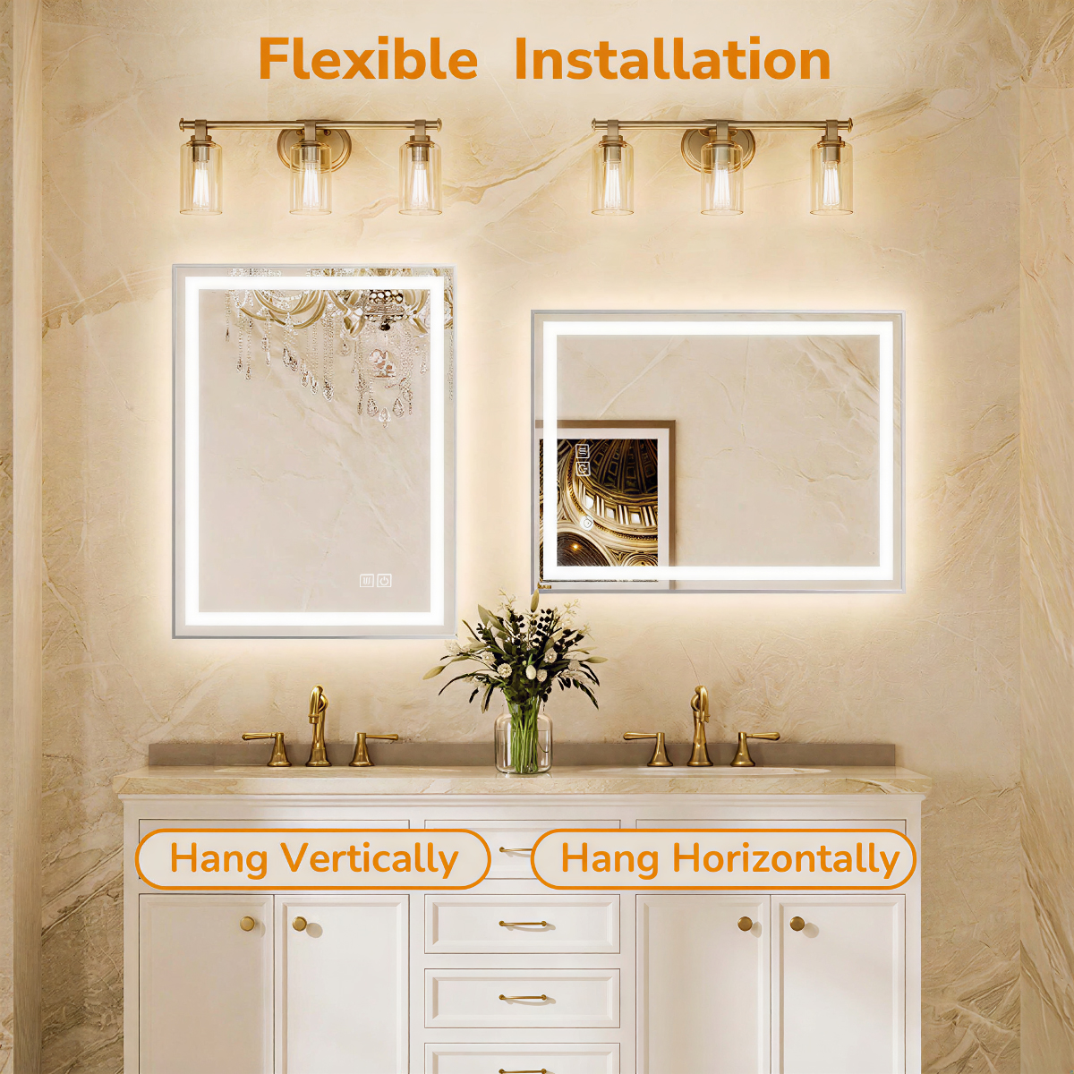 flexible installation, hang vertically and horizontally