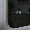 Ultra-Thin 8mm Golden Aluminum Frame LED Bathroom Defogger Touch Switch Espejo Mirror