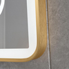 48"X24" LED Bathroom Mirror with Golden Framed for Hotel Vanity Espejo