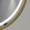 Espejo Intelligent Golden Framed LED Bathroom Smart Anti-Fog LED Mirror for Vanity
