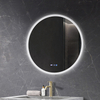 CE Round Sandblasted Modern Smart Illuminated LED Touch Wall Mounted Home Decor Vanity Makeup Cosmetic Light Bathroom Mirror Espejos