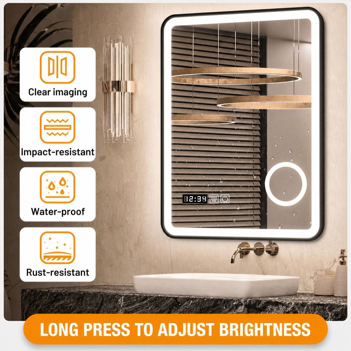 clear imaging, impact-resistant, waterproof, rust-resistant
