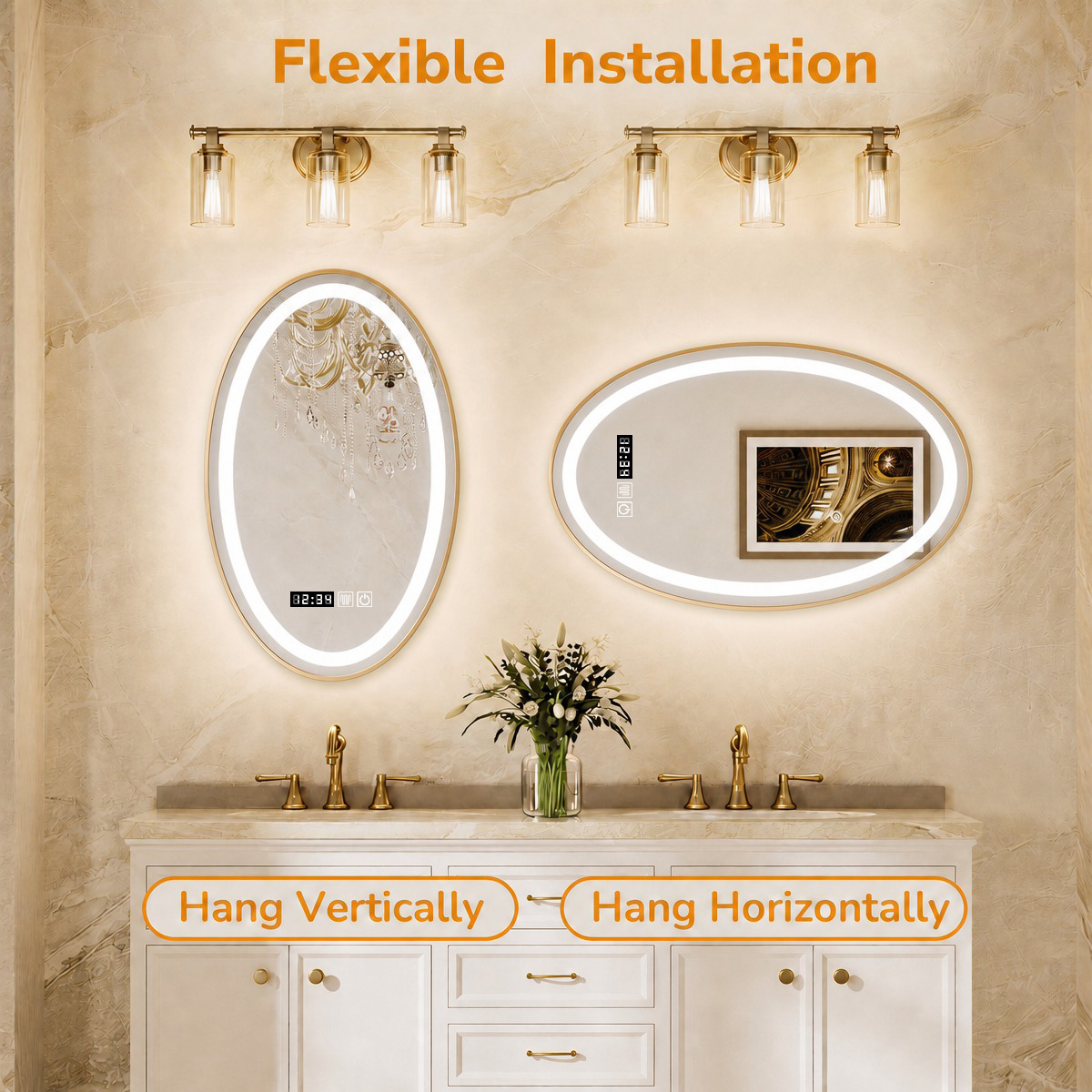 flexible installation, hang vertically and horizontally