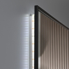 Square Thin Black Aluminum Framed Backlit Smart Anti-Fog Dimmable Illuminated LED Bathroom Wall Mounted Home Decor Vanity Makeup Cosmetic Light Mirror