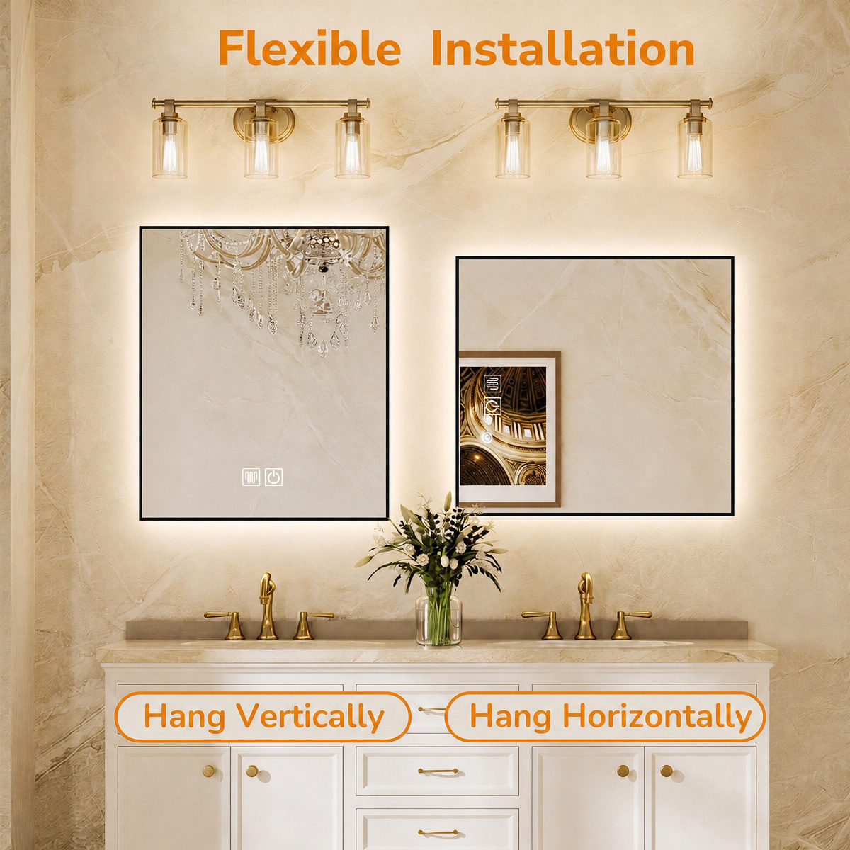 flexible installation, hang vertically and horizontally