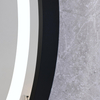 Round Sandblasted Black Aluminum Framed Smart LED Bathroom Wall Vanity Makeup Cosmetic Decorative Mirror Espejos