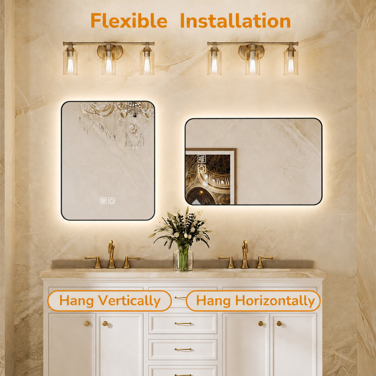 flexible installation, hang vertically and horizontally
