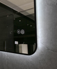Wall‑Mounted Smart LED Vanity Mirror Ultra‑Slim Black Frame Touch‑Control Dimmable