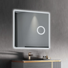 Premium Sand‑Textured LED Bathroom Mirror Touch Dimmable Light & Makeup Magnifier