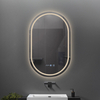 Best Selling Bathroom Mirror Dimmable Three Colors Time Display Brightness LED Mirror