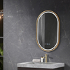 Racetrack Waterproof High-Clarity Water Proof LED 45X90 Mirror for Bathroom