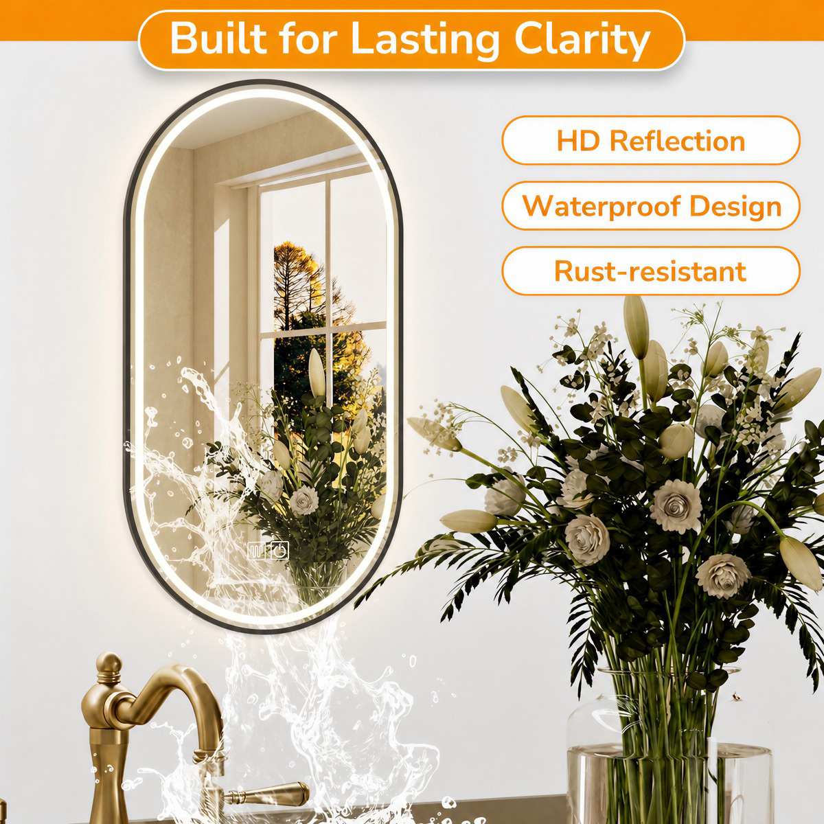 HD reflection, waterproof design, rust-resistant