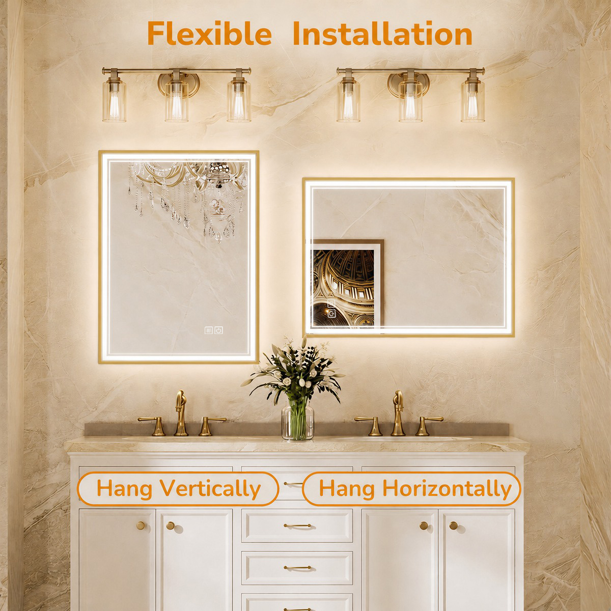flexible installation, hang vertically and horizontally