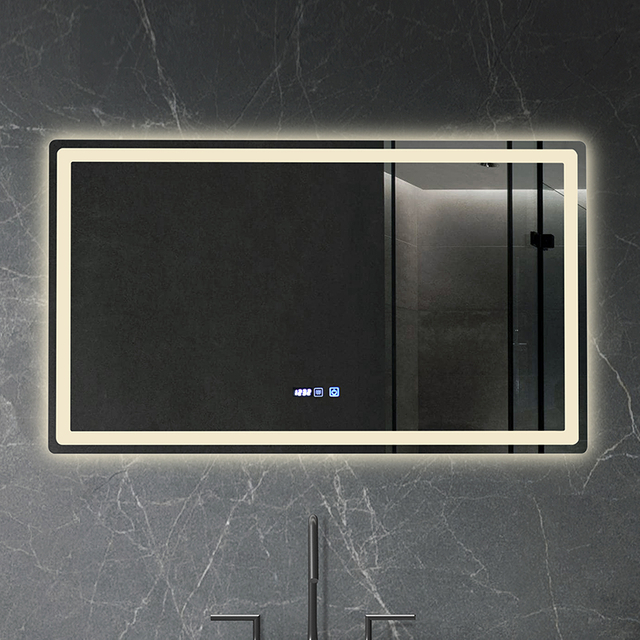 Factory Wholesale Hotel Smart Wall LED Light Adjustable Illuminated Bathroom Mirror