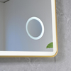 48"X24" LED Bathroom Mirror with Golden Framed for Hotel Vanity Espejo
