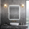Frosted Edge Backlit Mirror Frameless Bathroom LED Mirror 600×800mm Espejo