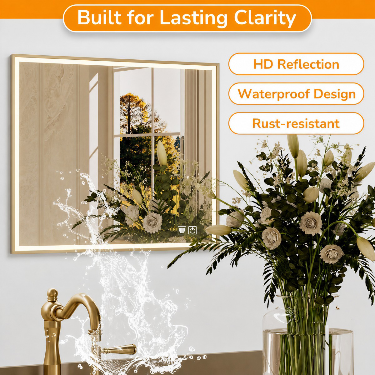 HD reflection, waterproof design, rust-resistant
