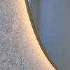Oval Ultra Slim Golden Aluminum Framed CE ETL Approved Smart LED Bathroom Wall Decor Vanity Makeup Cosmetic Illuminated Light Mirror