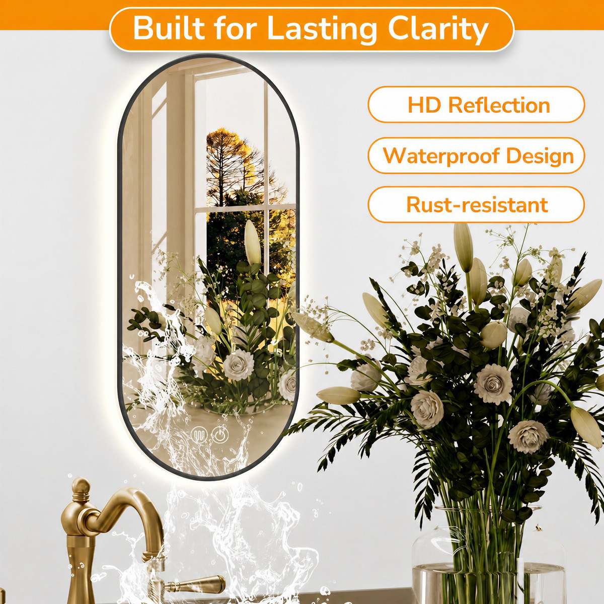 HD reflection, waterproof design, rust-resistant