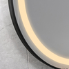 Round Sandblasted Black Aluminum Framed Smart LED Bathroom Wall Vanity Makeup Cosmetic Decorative Mirror Espejos