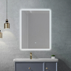 Slim Vertical Bathroom Vanity Mirror With Smooth Acrylic LED Frame, Wall‑Hanging Illuminated Mirror With Single Touch Button For Upscale Residential Bath Interiors