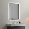 Modern Rounded‑Corner LED Mirror 8mm Thin Aluminium Frame For Bathroom & Hotel