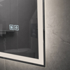 Sleek Square Wall‑Hanging Illuminated Bathroom Mirror, Full‑Perimeter LED Glow, Smart Touch Operation for Luxury Residential & Commercial Bath Spaces