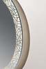 Round LED Bathroom Mirror With Decorative Etched‑Pattern Light Ring Wall‑Mounted Vanity Mirror