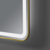 Modern Rounded‑Rectangle LED Mirror 8mm Silver Aluminium Frame With Makeup Magnifier