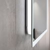 Premium Sand‑Textured LED Bathroom Mirror Touch Dimmable Light & Makeup Magnifier