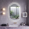 Best Selling Bathroom Mirror Dimmable Three Colors Time Display Brightness LED Mirror